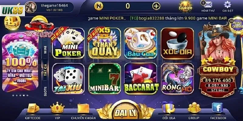 Các loại game nổ hũ online phổ biến tại nhà cái 