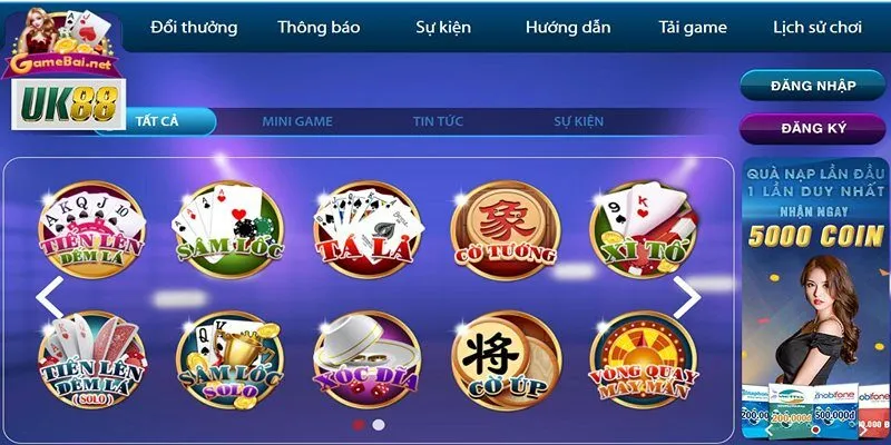 Cách tham gia các game bài đổi thưởng tại UK88